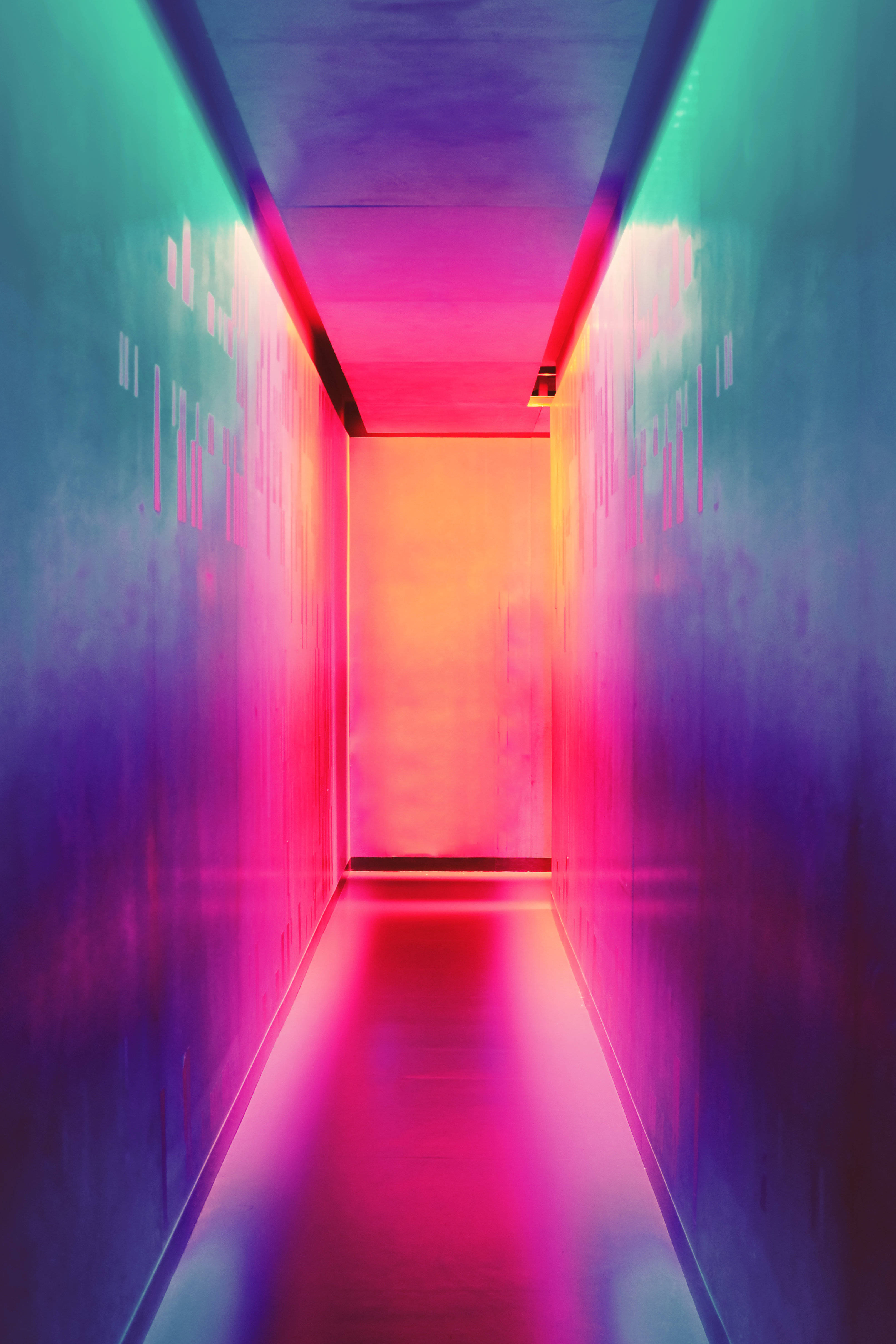 Hành lang neon huyền bí Hình nền