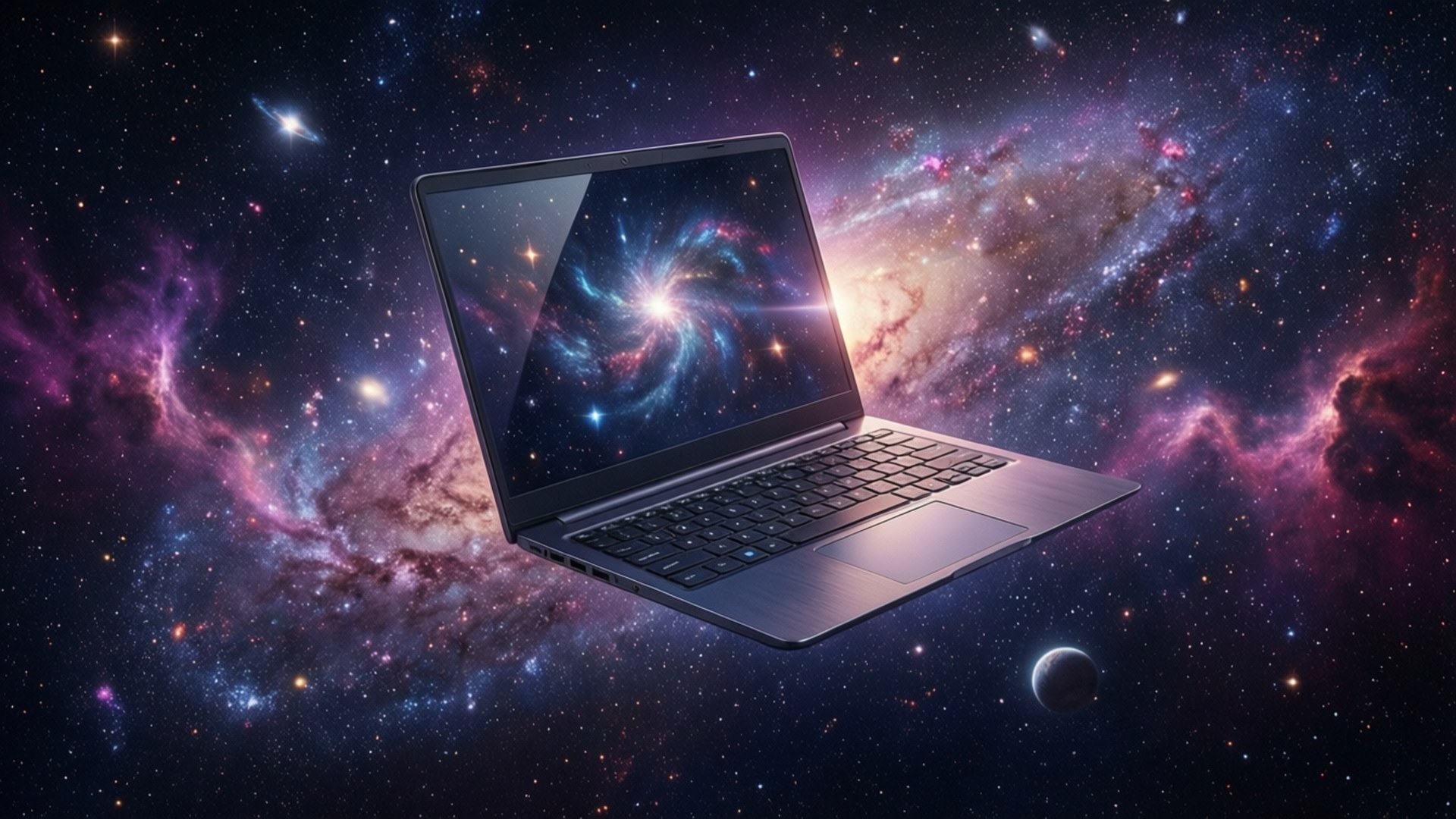 Hành Trình Chromebook Trong Dải Ngân Hà Hình nền