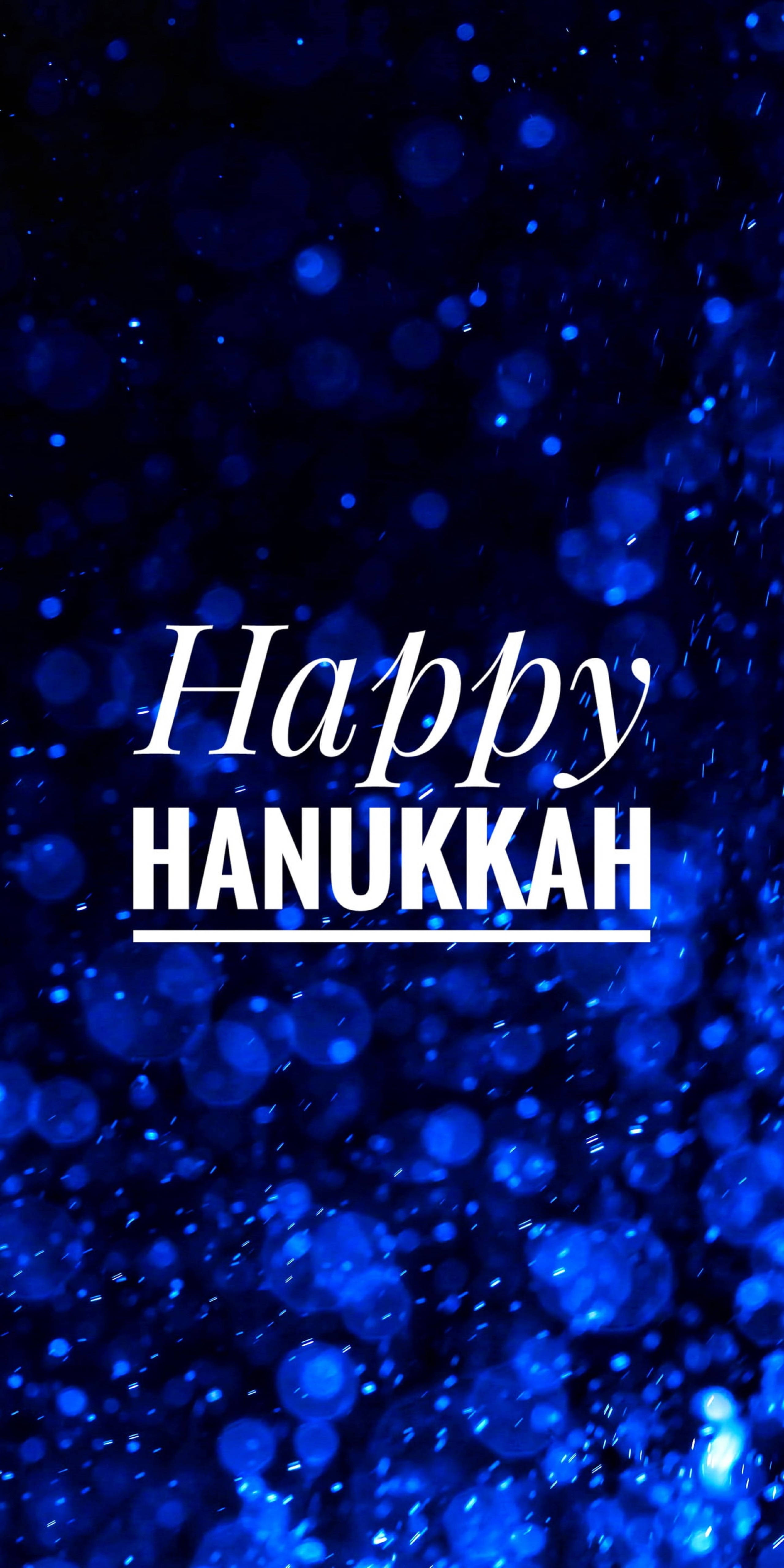 Hanukkah Hạnh phúc Phong cách Xanh dương Hình nền
