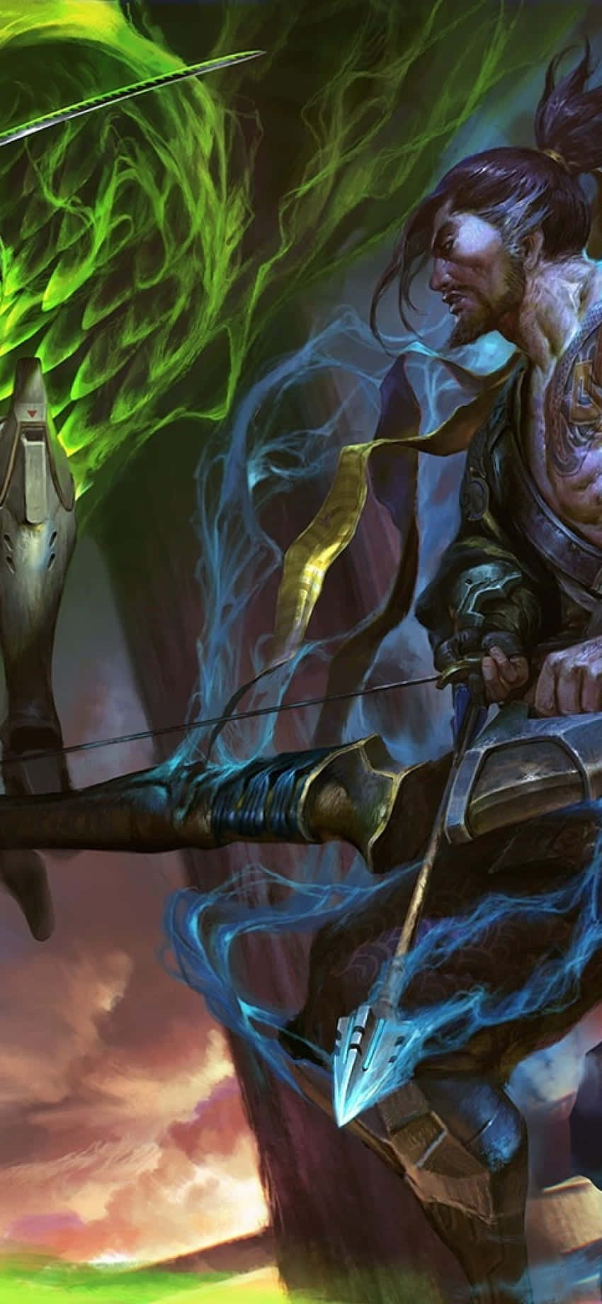 Hanzo cầm cung Nền Overwatch iPhone XS Hình nền