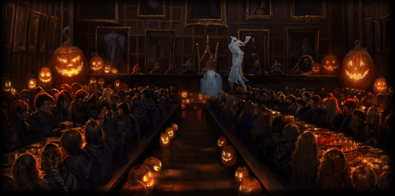 Harry Potter Halloween Bí Ngô Phát Sáng Hình nền