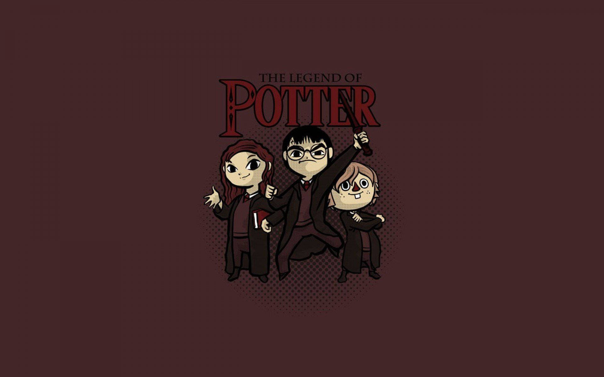 Harry Potter Hoạt Hình Bộ Ba Vàng Hình nền