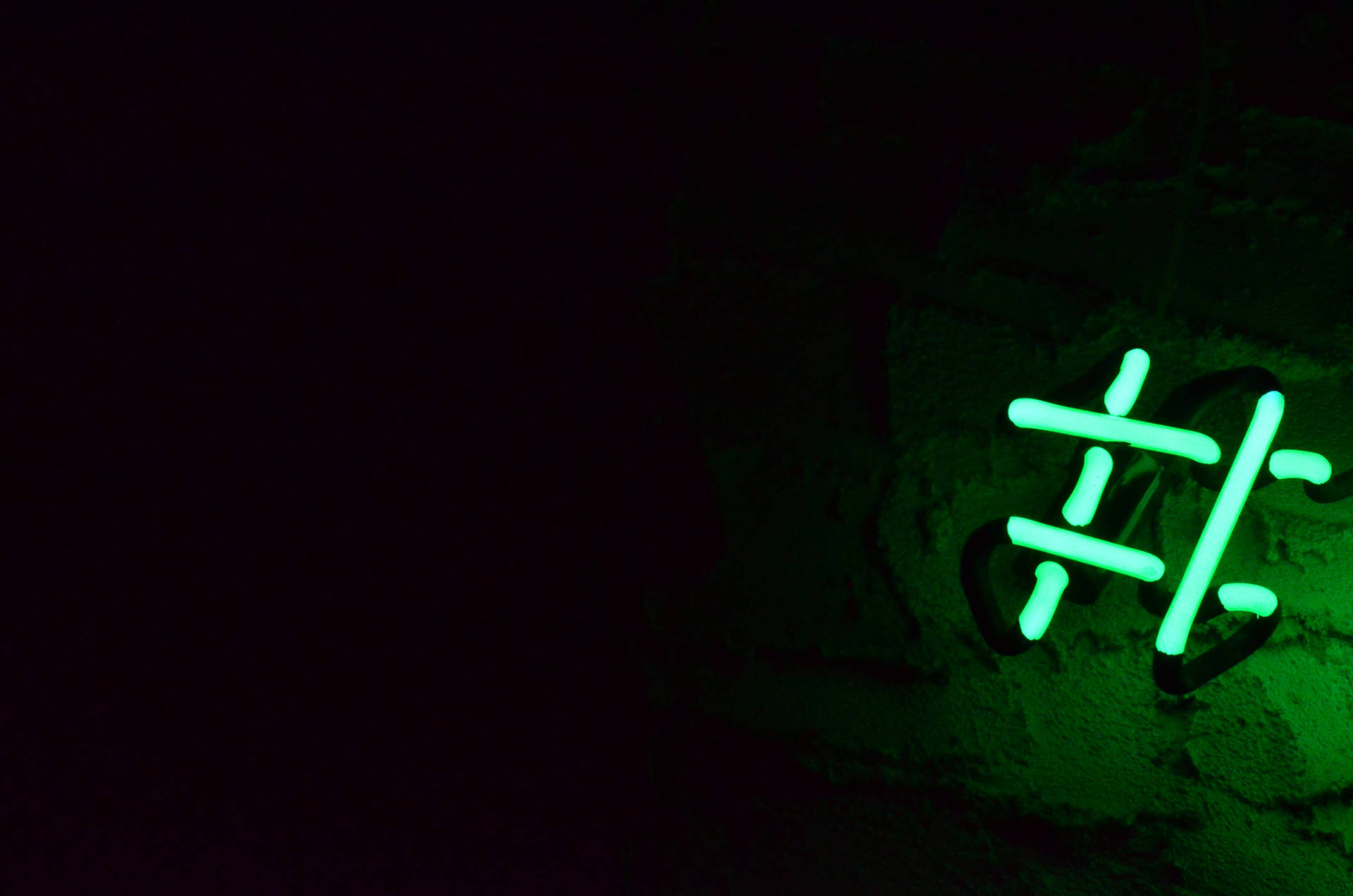Hình nền Hashtag Neon Xanh Lá