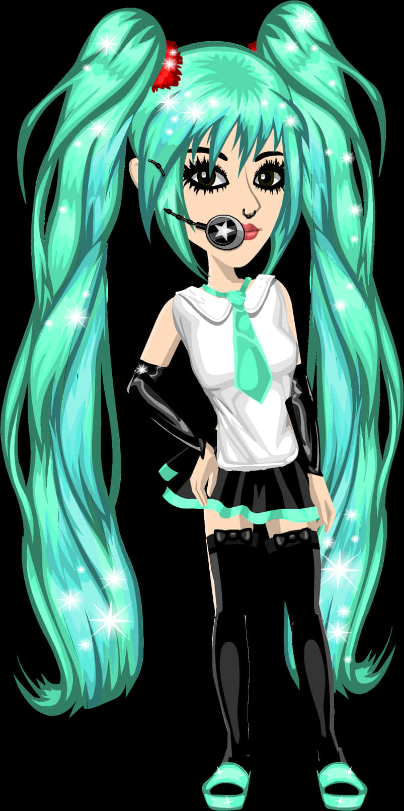 Hatsune Miku Lấp Lánh Hình nền