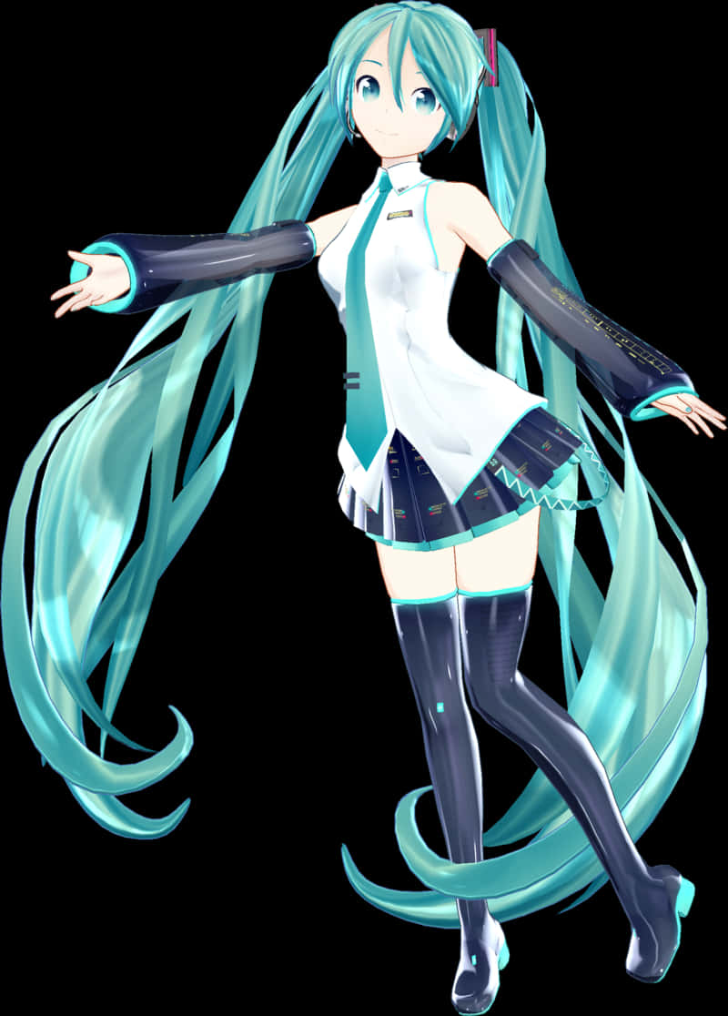 Hatsune Miku Tạo Dáng Diva Ảo Hình nền