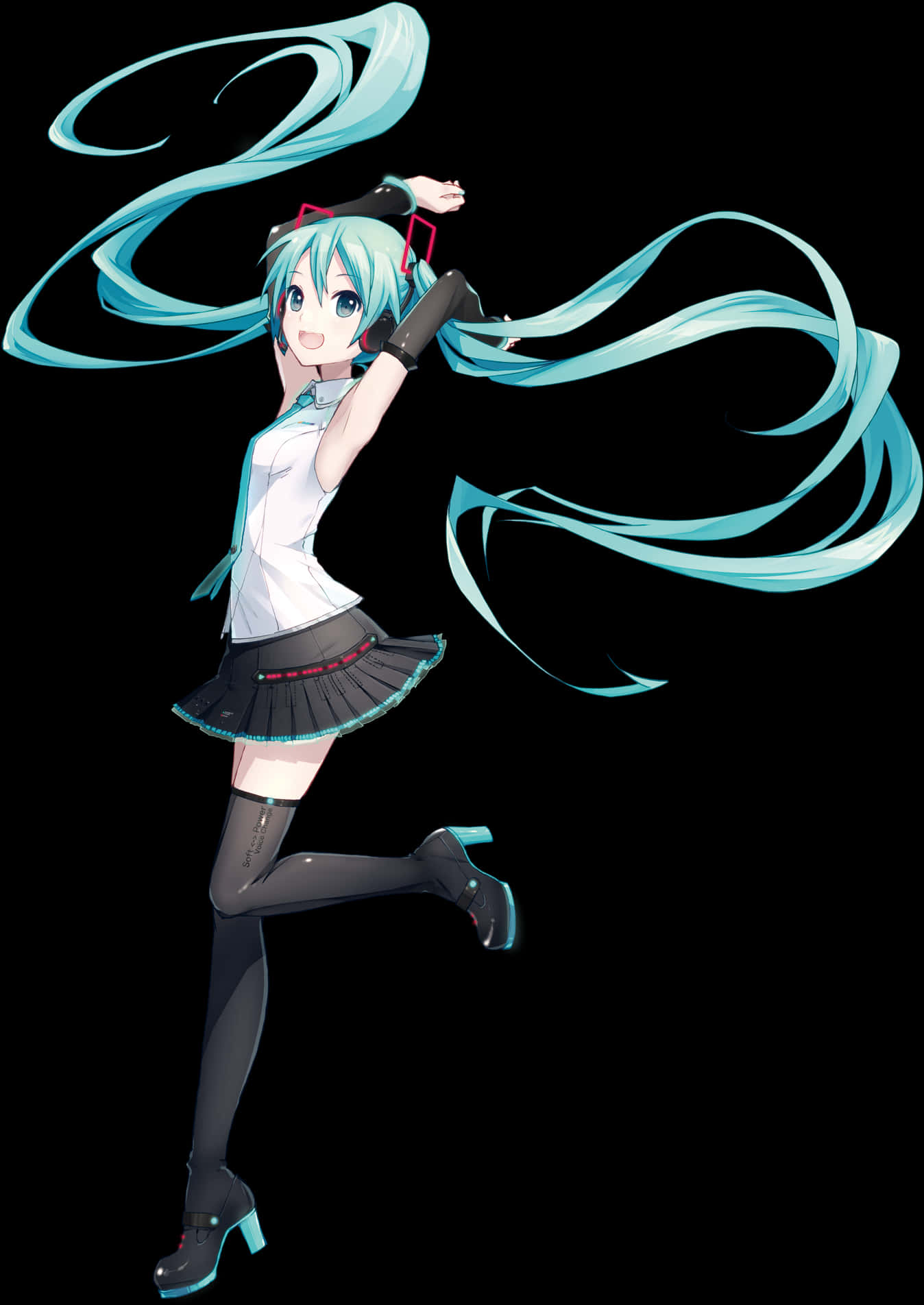Hatsune Miku Tư Thế Năng Động Hình nền