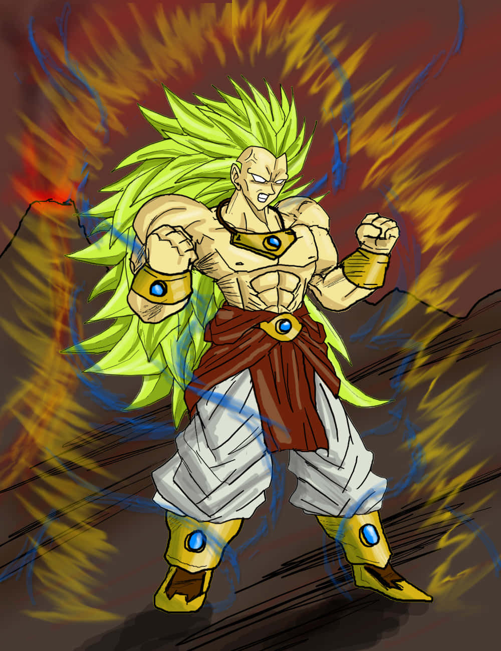 Hãy tham gia trận chiến hoành tráng giữa Goku và Broly trong Dragon Ball Super! Hình nền