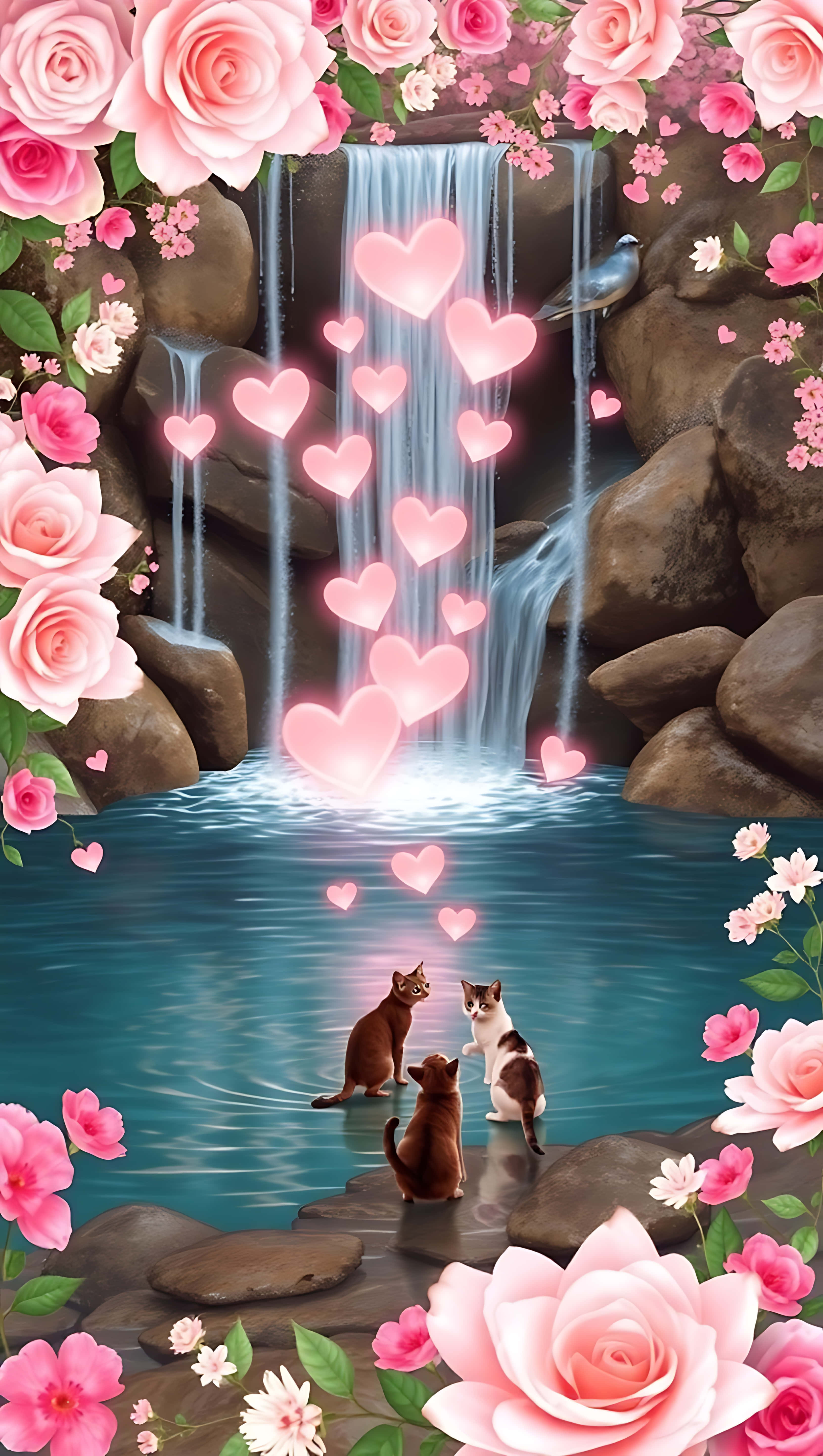 Heartfall: Cảnh Thác Tình Yêu. hình nền điện thoại Hình nền
