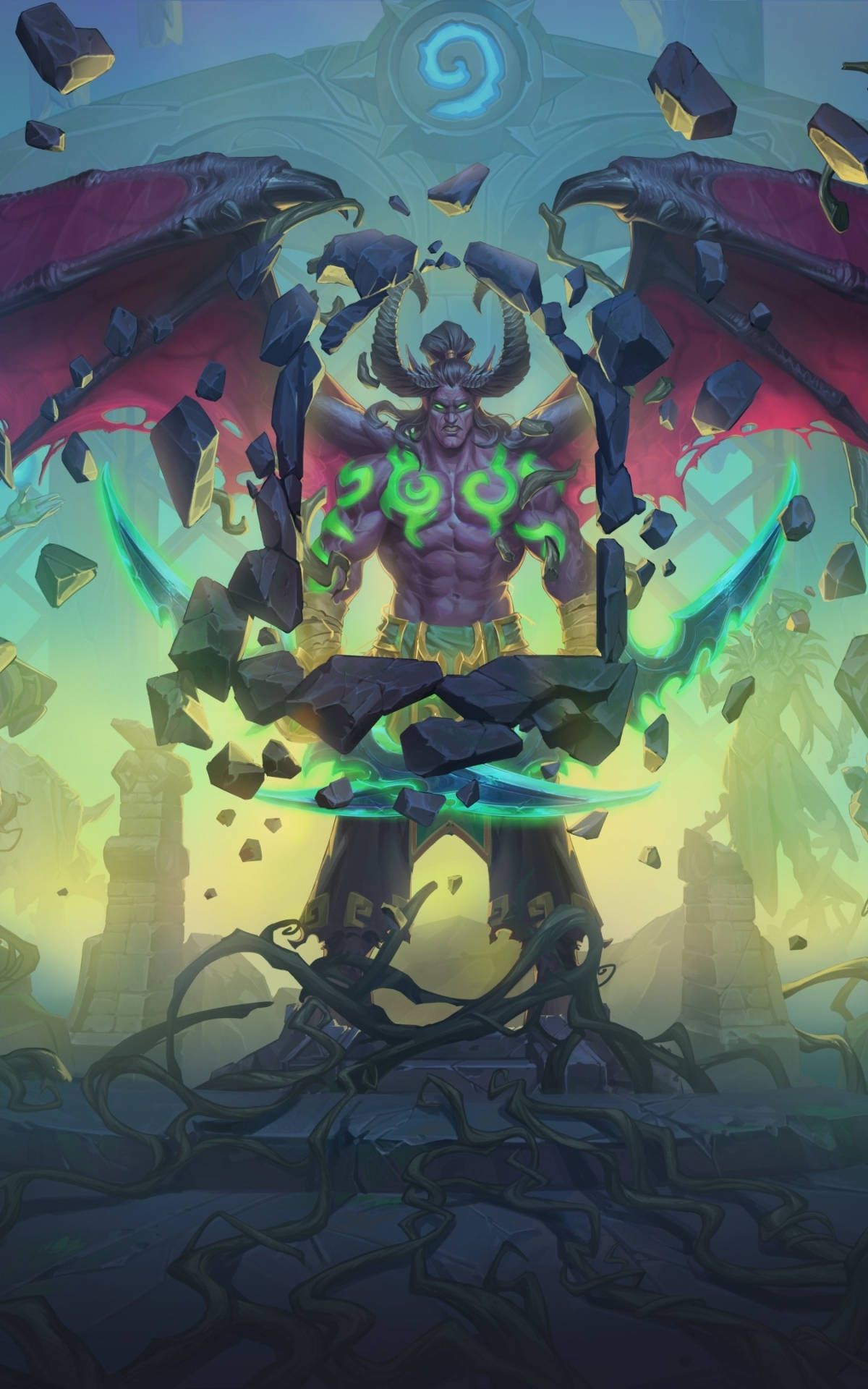 Hearthstone Điện thoại Illidan Stormrage niệm chú đá Hình nền
