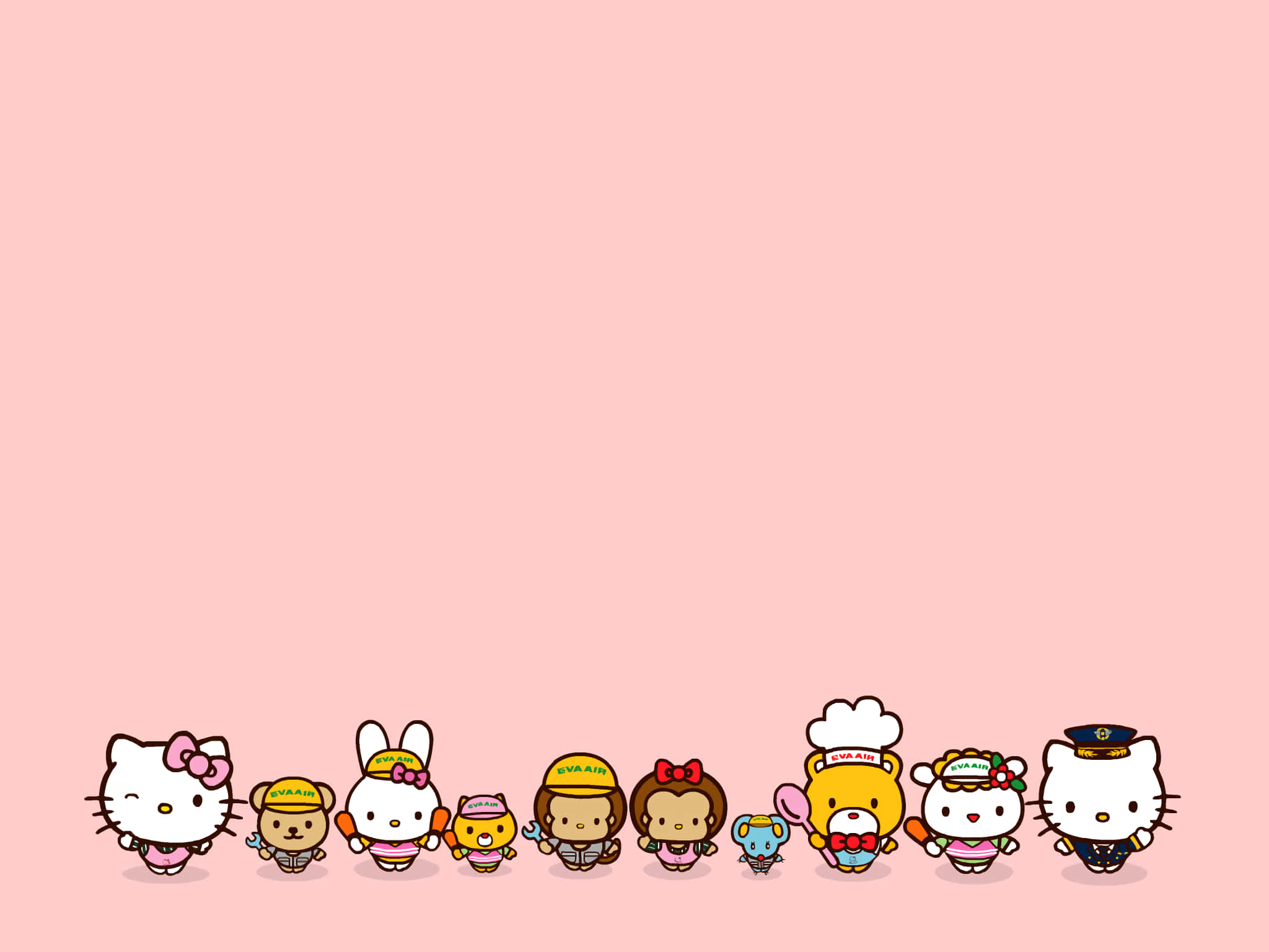 Hello Kitty bên cạnh các nhân vật Sanrio Hình nền