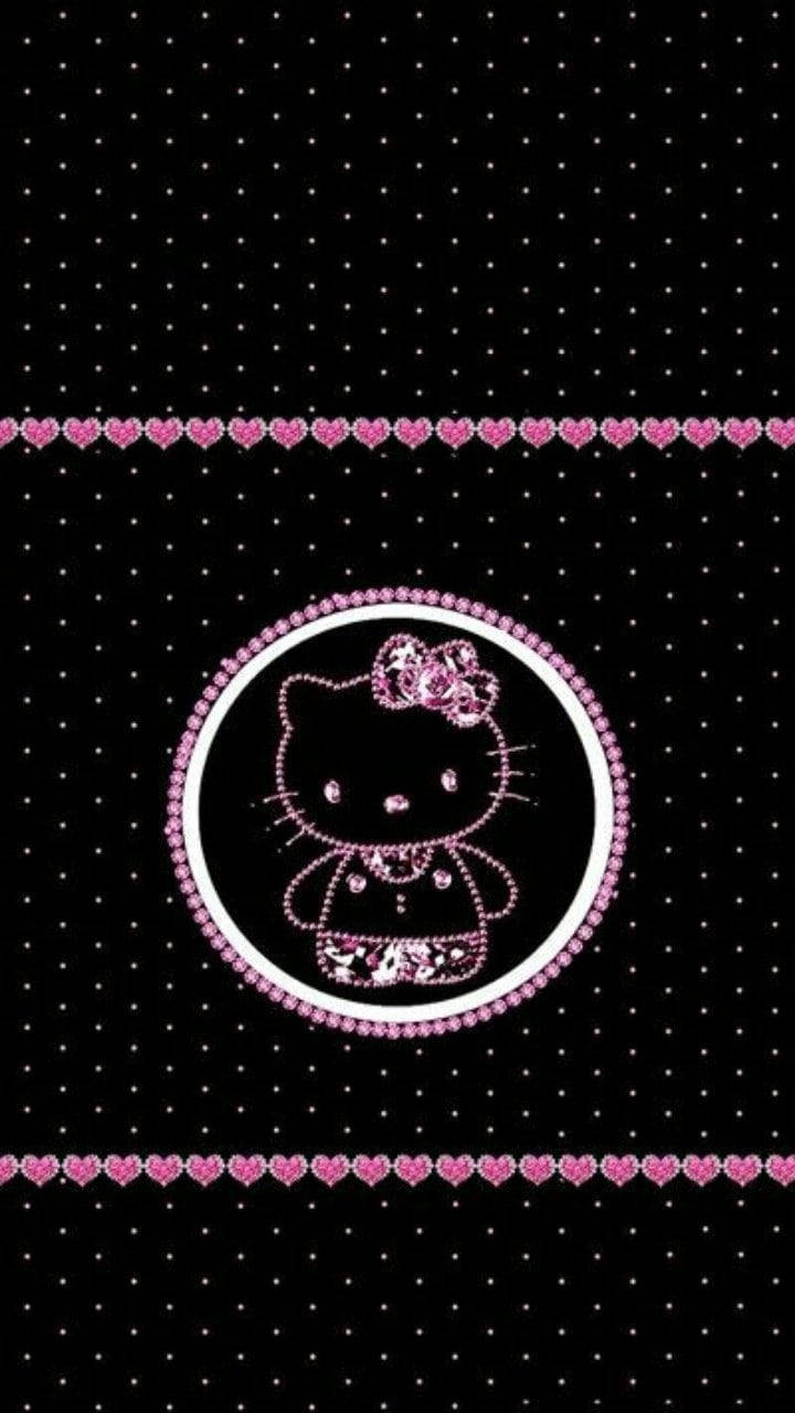 Hello Kitty chấm bi đen dễ thương Hình nền