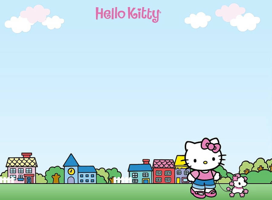 Hello Kitty Dạo Bước Thẩm Mỹ Hình nền
