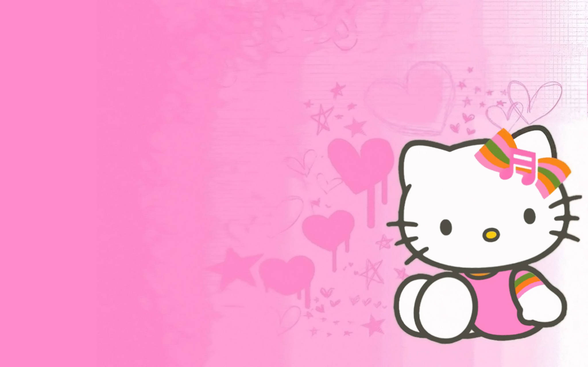 Hello Kitty Dễ Thương Nghệ Thuật Hồng Hình nền