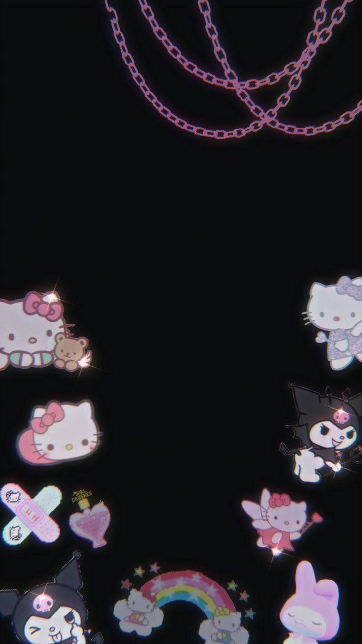 Hello Kitty đen và các nhân vật Sanrio Hình nền
