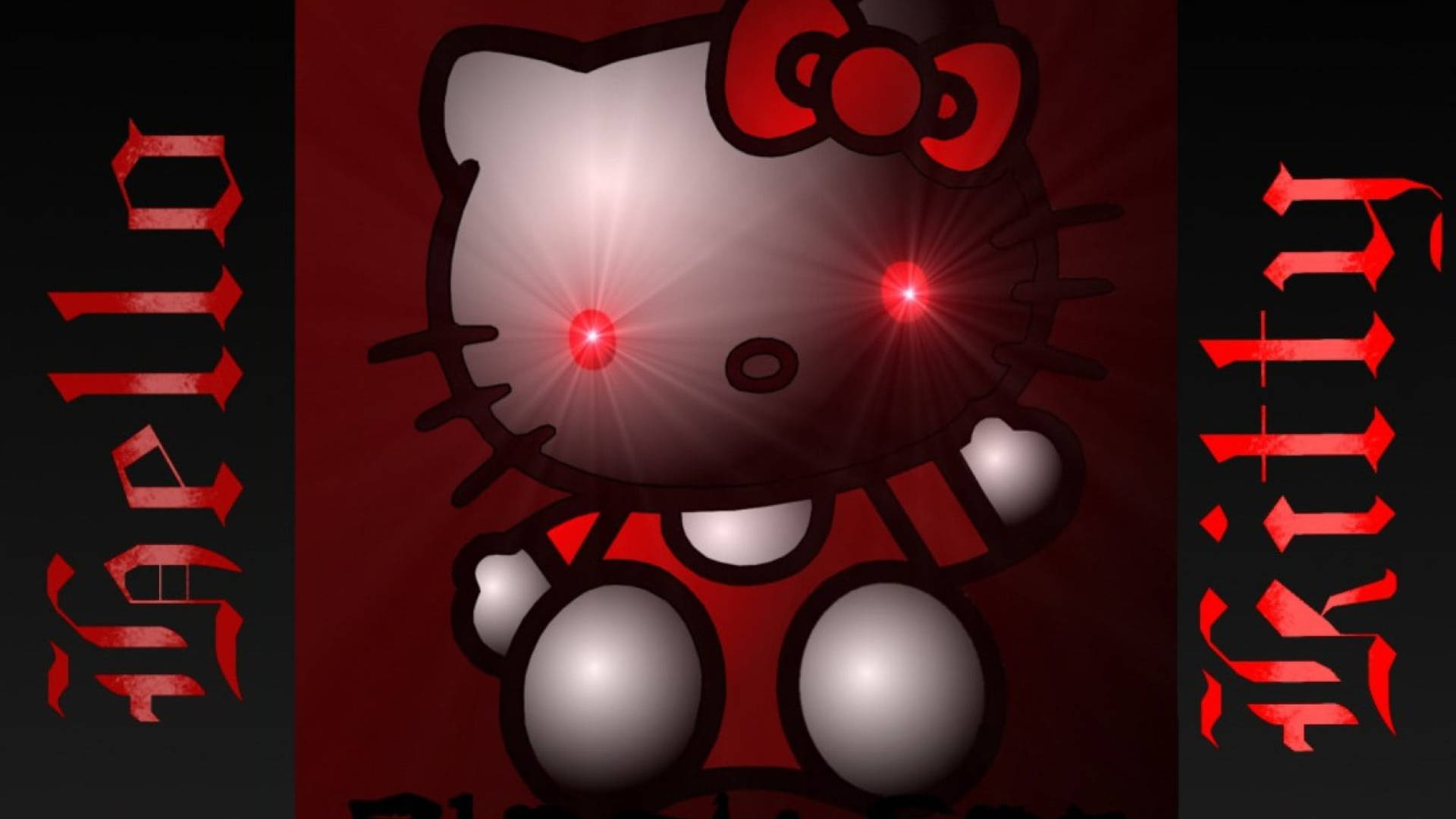 Hello Kitty đen mắt đỏ Hình nền
