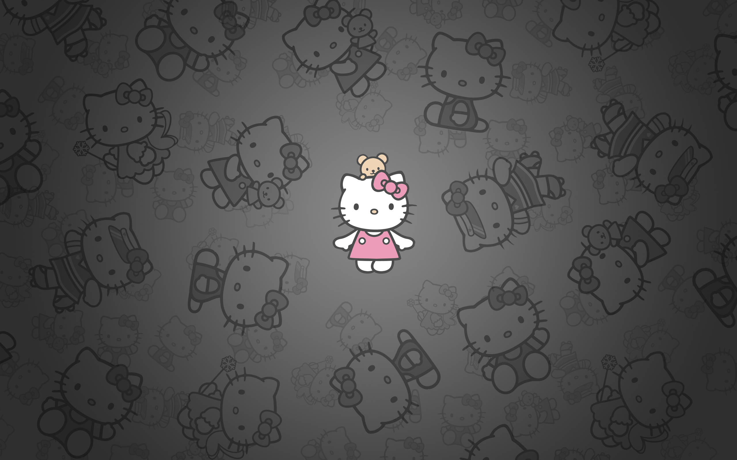 Hello Kitty đen cùng Tiny Chum nhỏ xíu Hình nền
