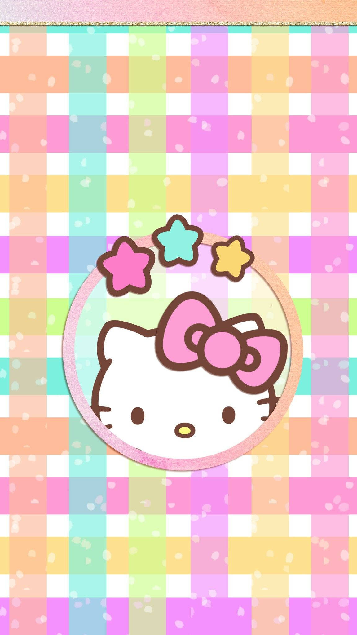 Hello Kitty Dệt Pastel Dễ thương Hình nền