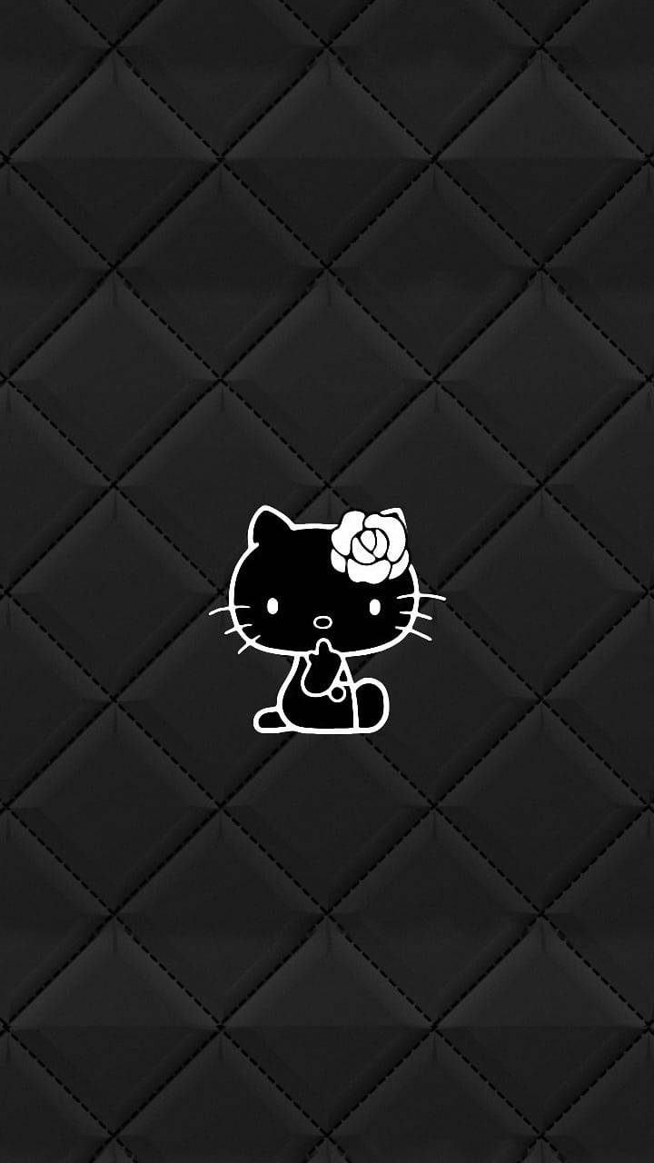 Hello Kitty Đen Thanh Lịch Hình nền