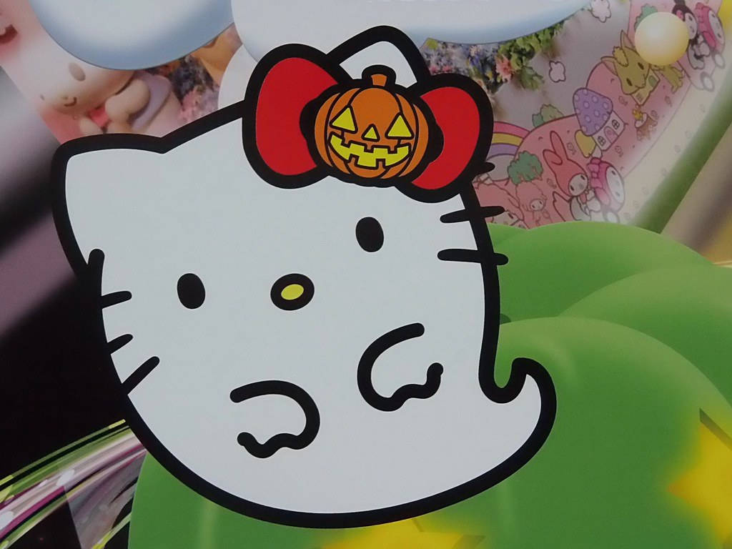 Hello Kitty Halloween Bạch Quỷ Hình nền