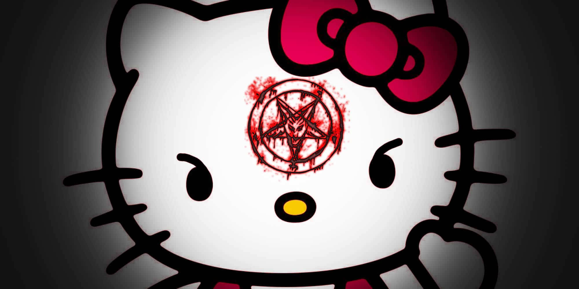 Hello Kitty Halloween Dấu Máu Hình nền
