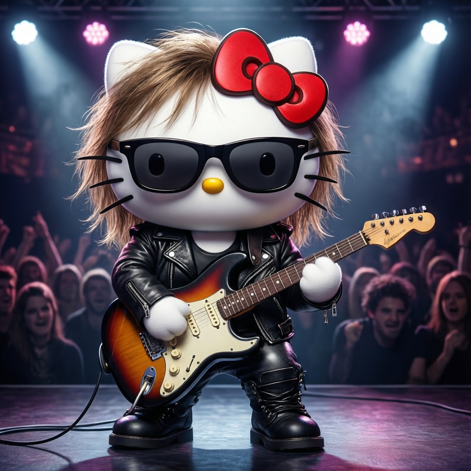 Hello Kitty Ngôi Sao Nhạc Rock Hình nền