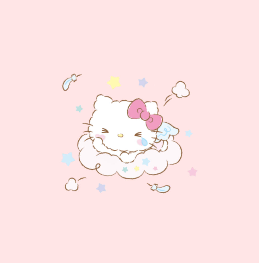 Hello Kitty Thiên Thần Khóc Phong Cách Aesthetic Hình nền