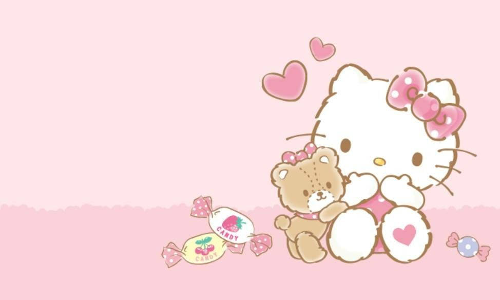 Hello Kitty Thổi Nụ Hôn Thẩm Mỹ Hình nền