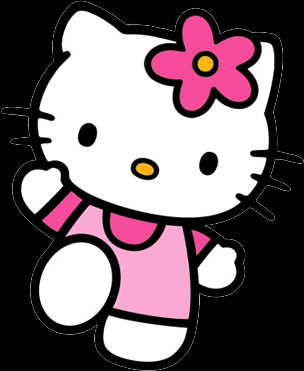 Hello Kitty trang phục hồng hoa Hình nền