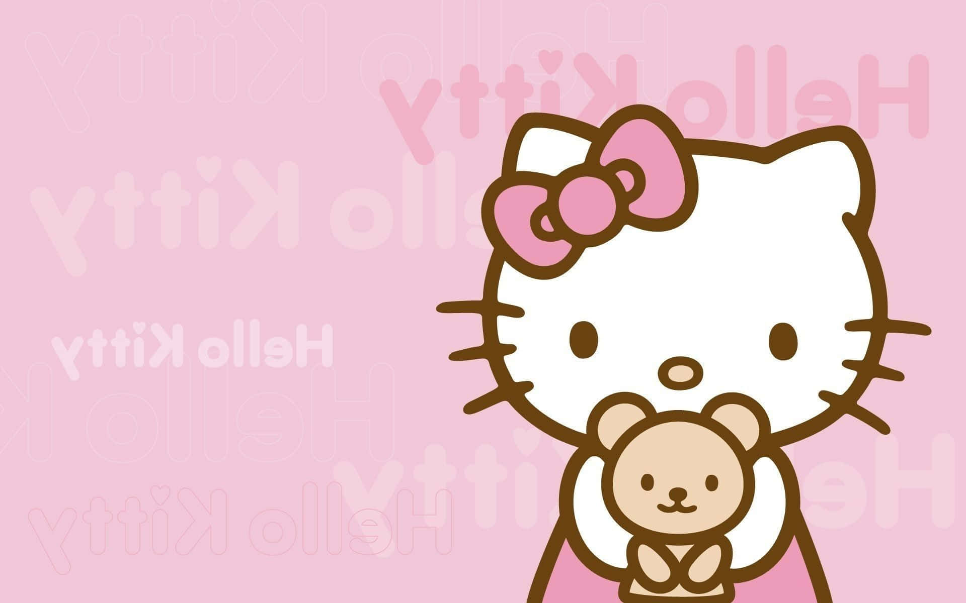 Hello Kitty trên nền tên ngược Hình nền