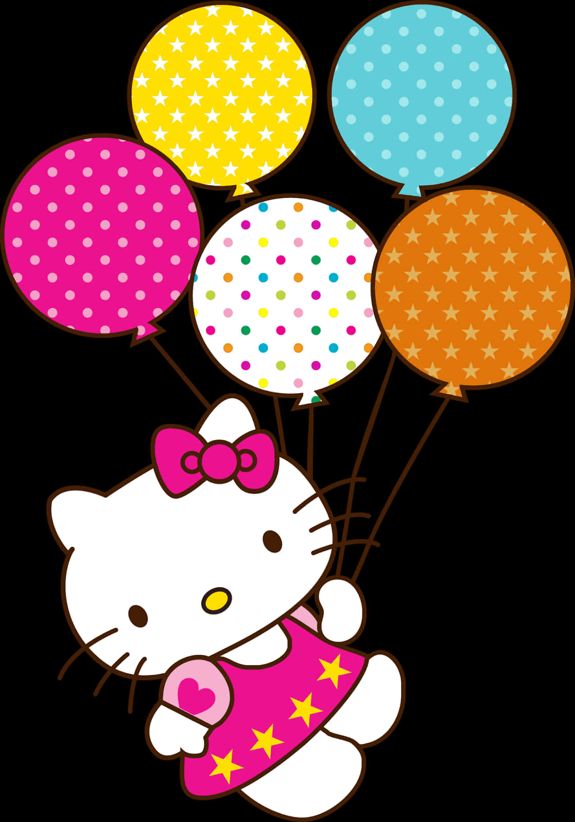 Hello Kitty với bóng bay Hình nền