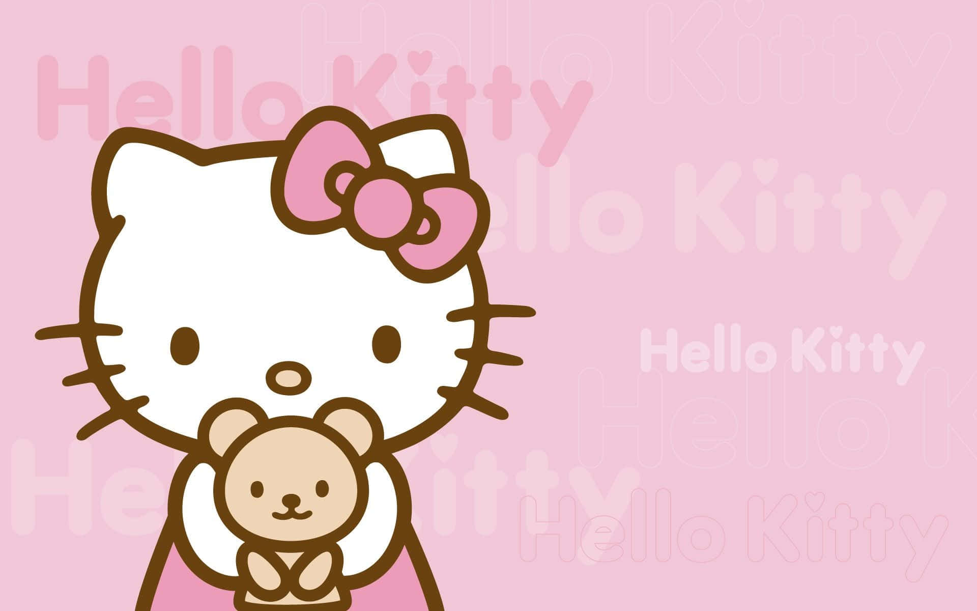 Hello Kitty Với Thú Nhồi Bông Làm Nền Hình nền