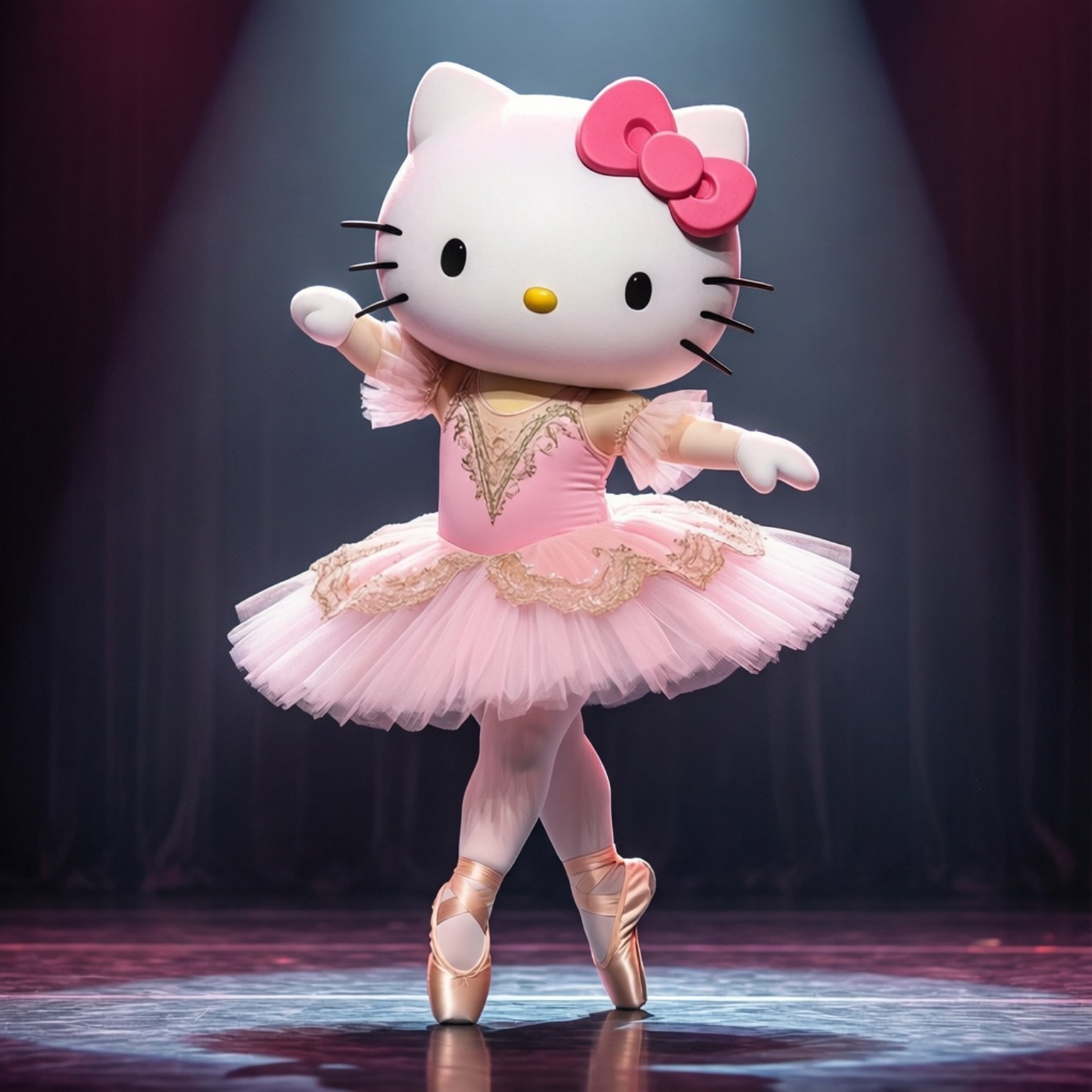 Hello Kitty vũ công ba lê Hình nền