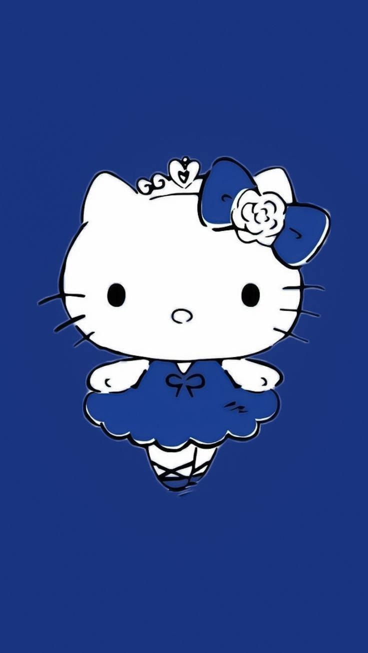 Hello Kitty Xanh Dương Thẩm Mỹ Hình nền