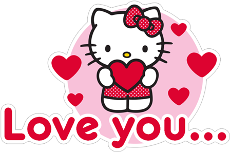 Hello Kitty Yêu Bạn Đồ Họa Hình nền