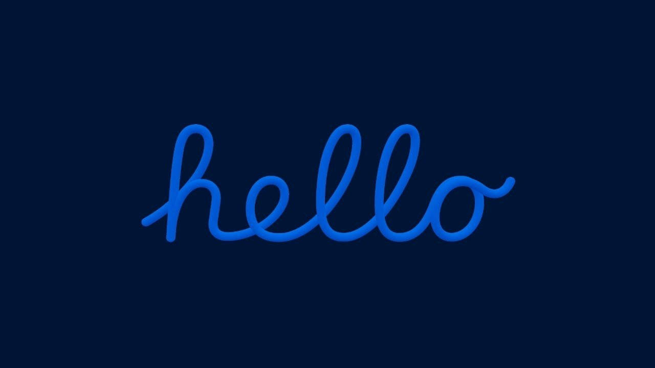 Hello tối giản màu xanh đậm Hình nền