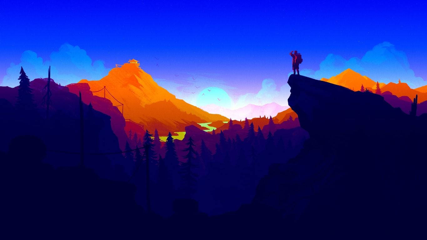 Henry Chiêm Ngưỡng Cảnh Hùng Vĩ Từ Núi Trong 'Firewatch' Hình nền