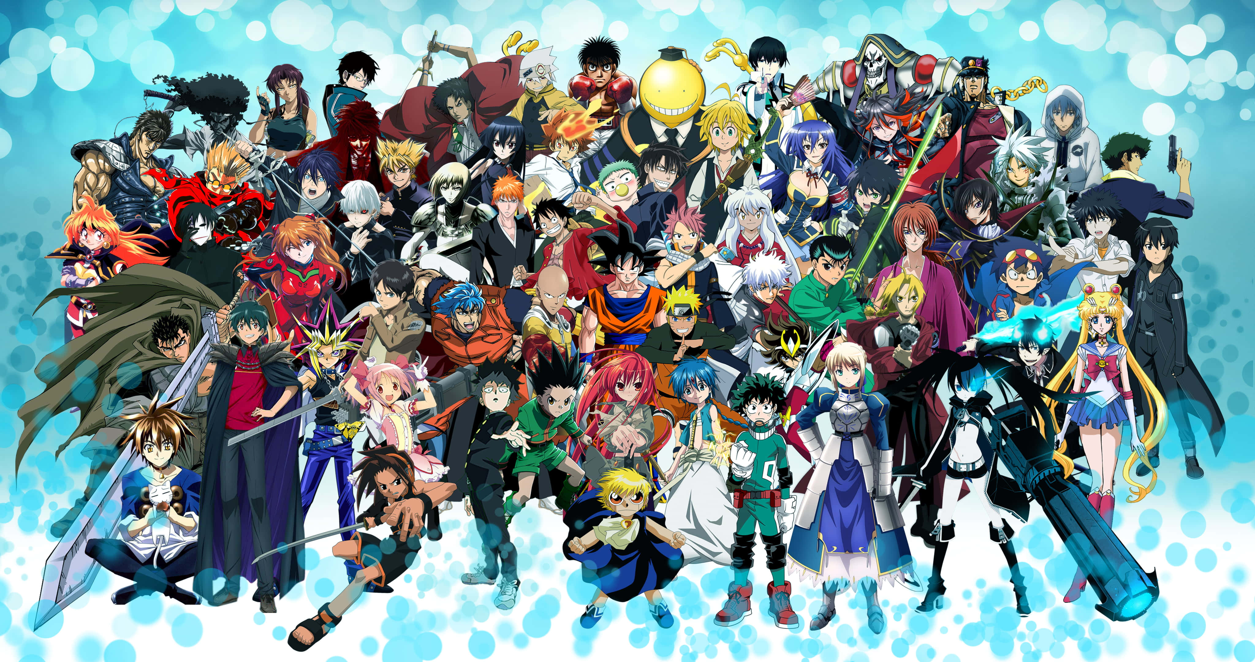 Hiệu ứng bokeh trên nền tất cả nhân vật anime HD Hình nền