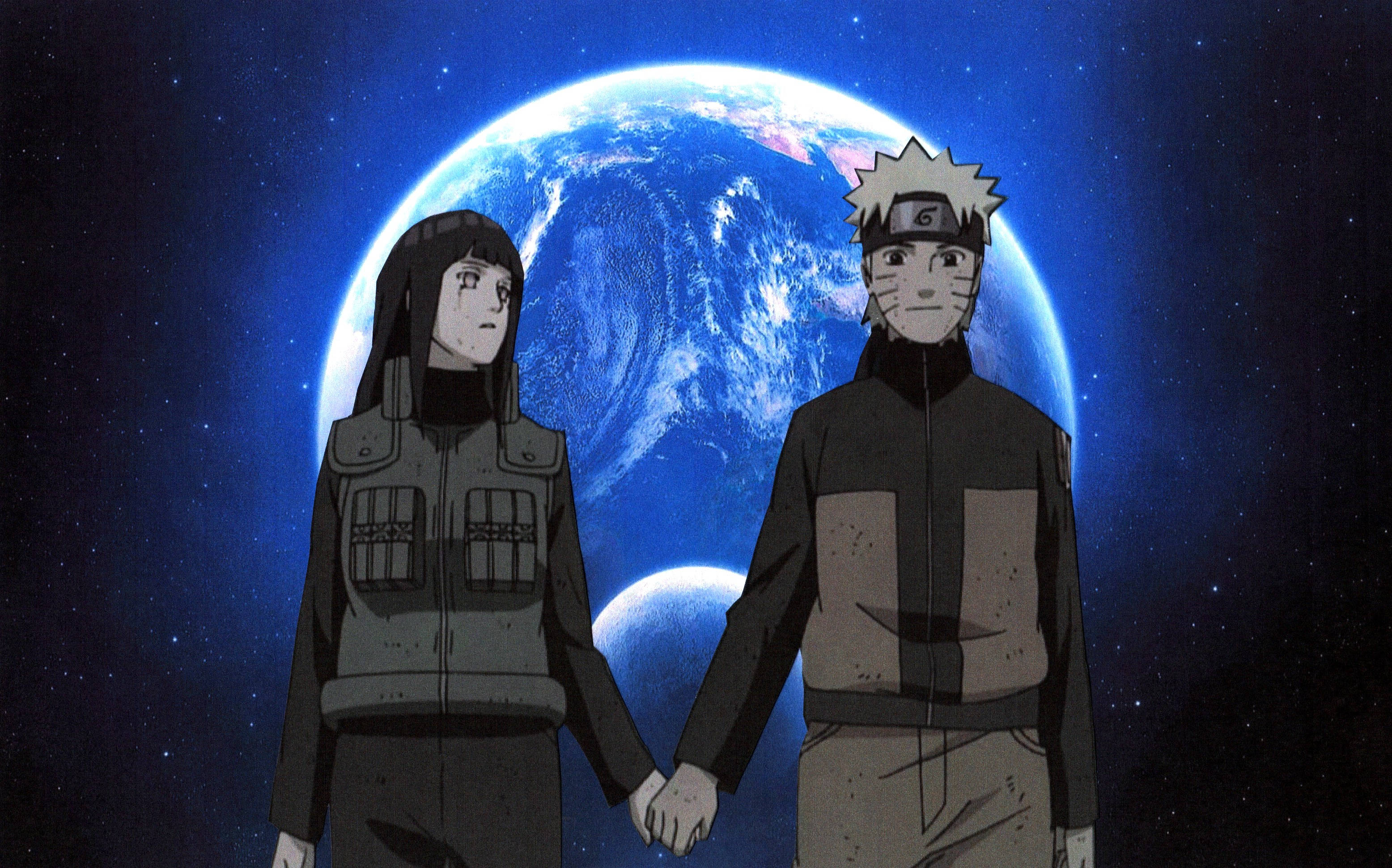 Hinata nắm tay Naruto iPad Hình nền