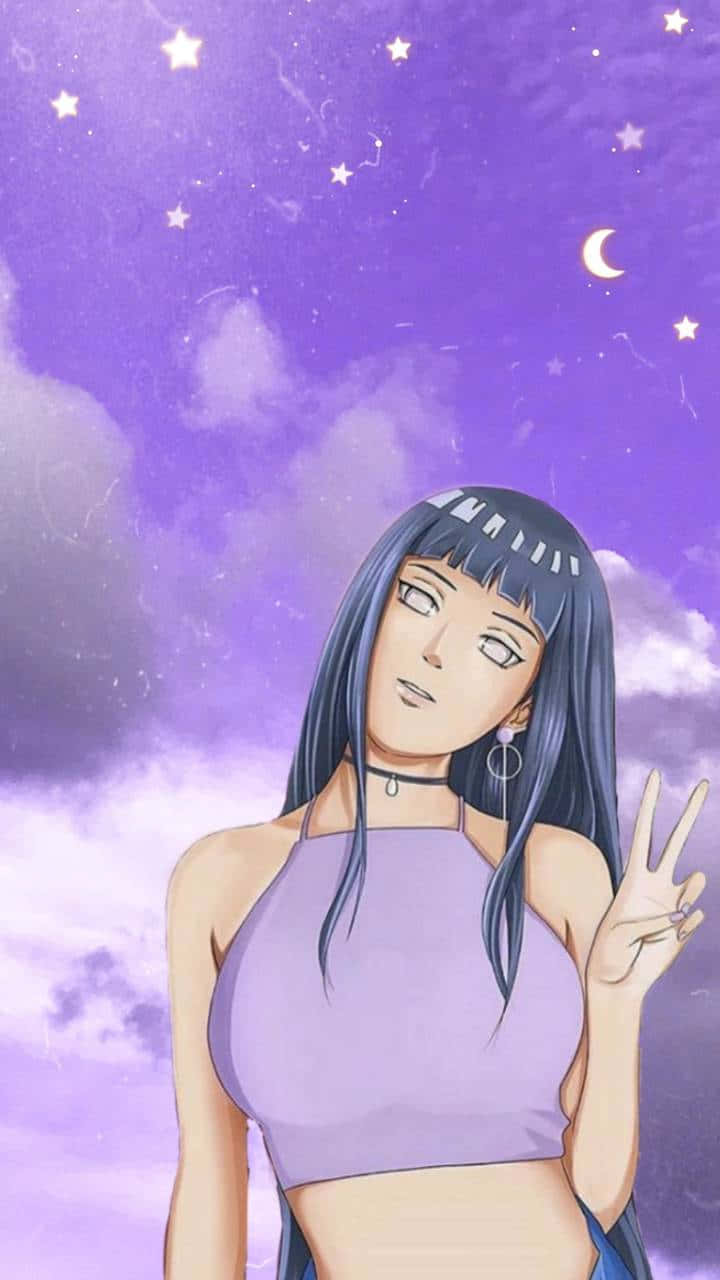 Hinata Uzumaki dấu hiệu hòa bình Hình nền