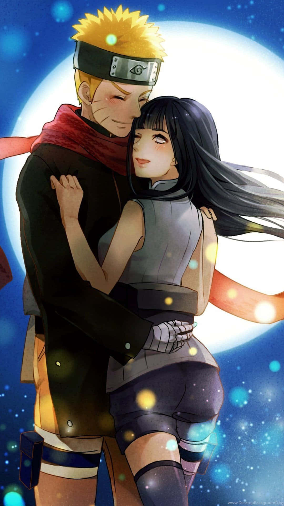 Hinata Uzumaki Mặt Trăng Trắng Hình nền