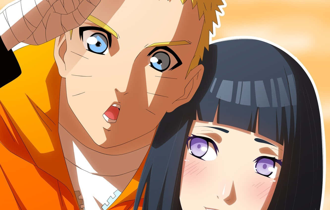 Hinata Uzumaki đỏ mặt nhìn Naruto Hình nền