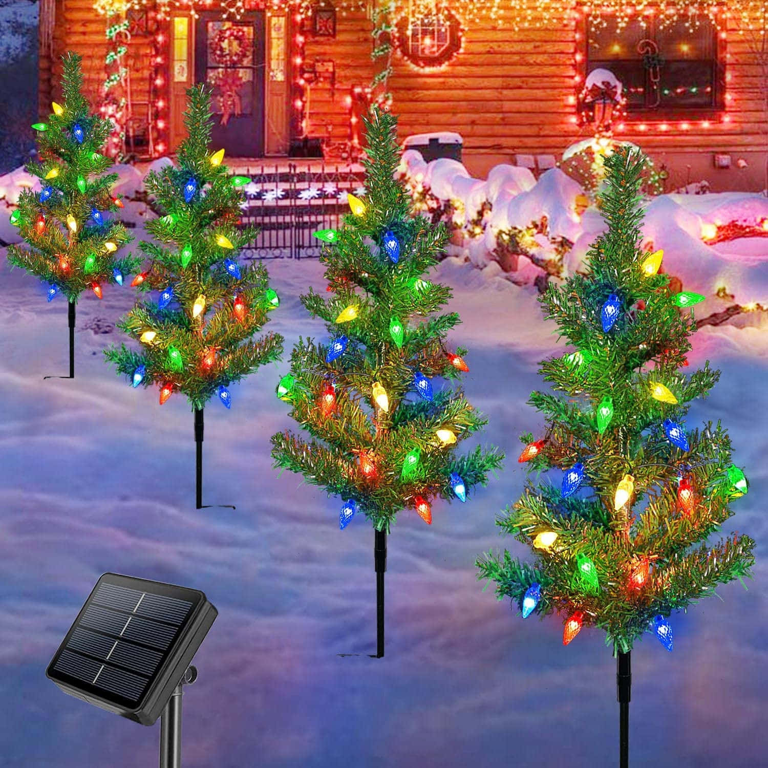 Hình Ảnh Cây Thông Noel Năng Lượng Mặt Trời Hình nền