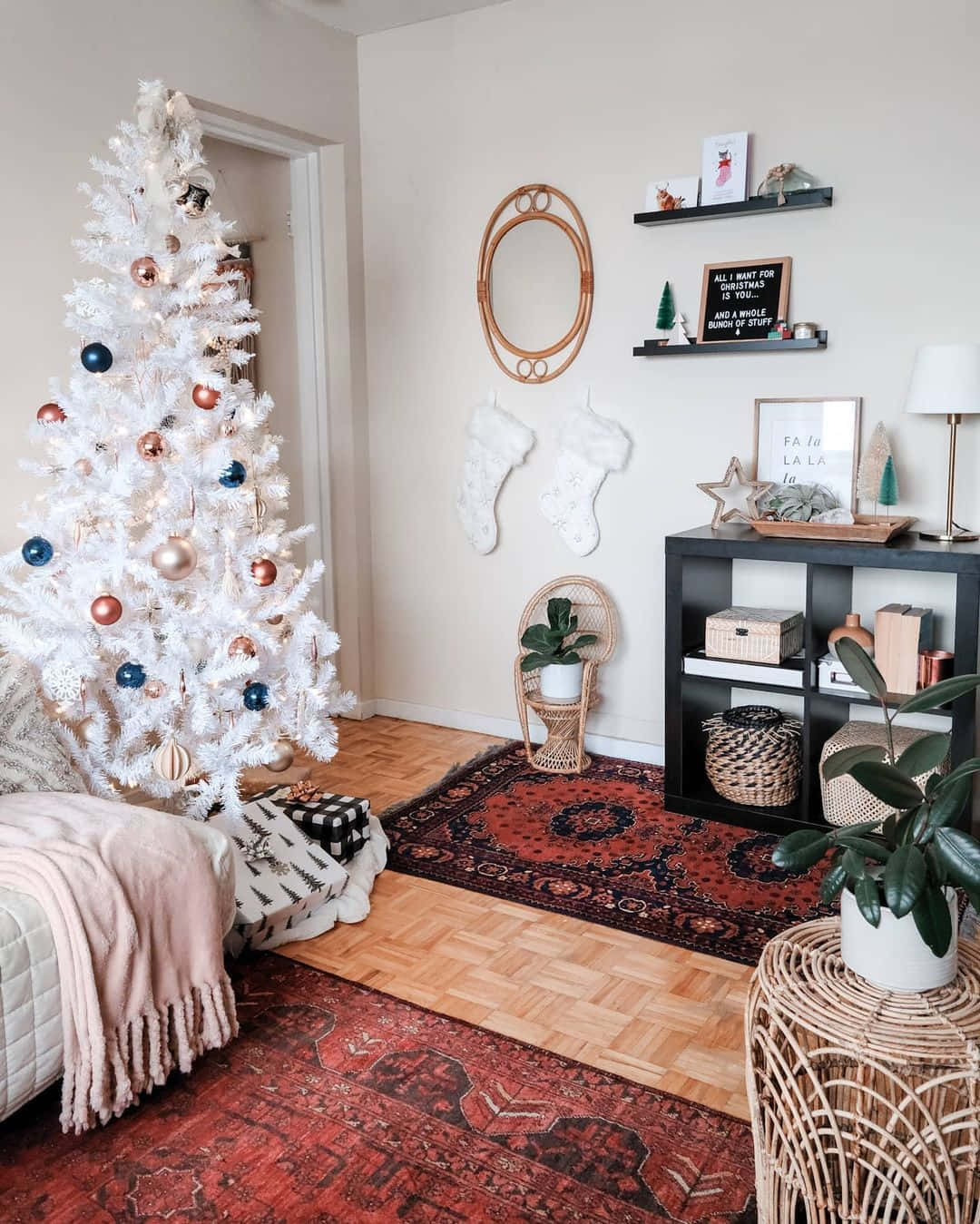 Hình ảnh cây thông Noel trắng Hình nền