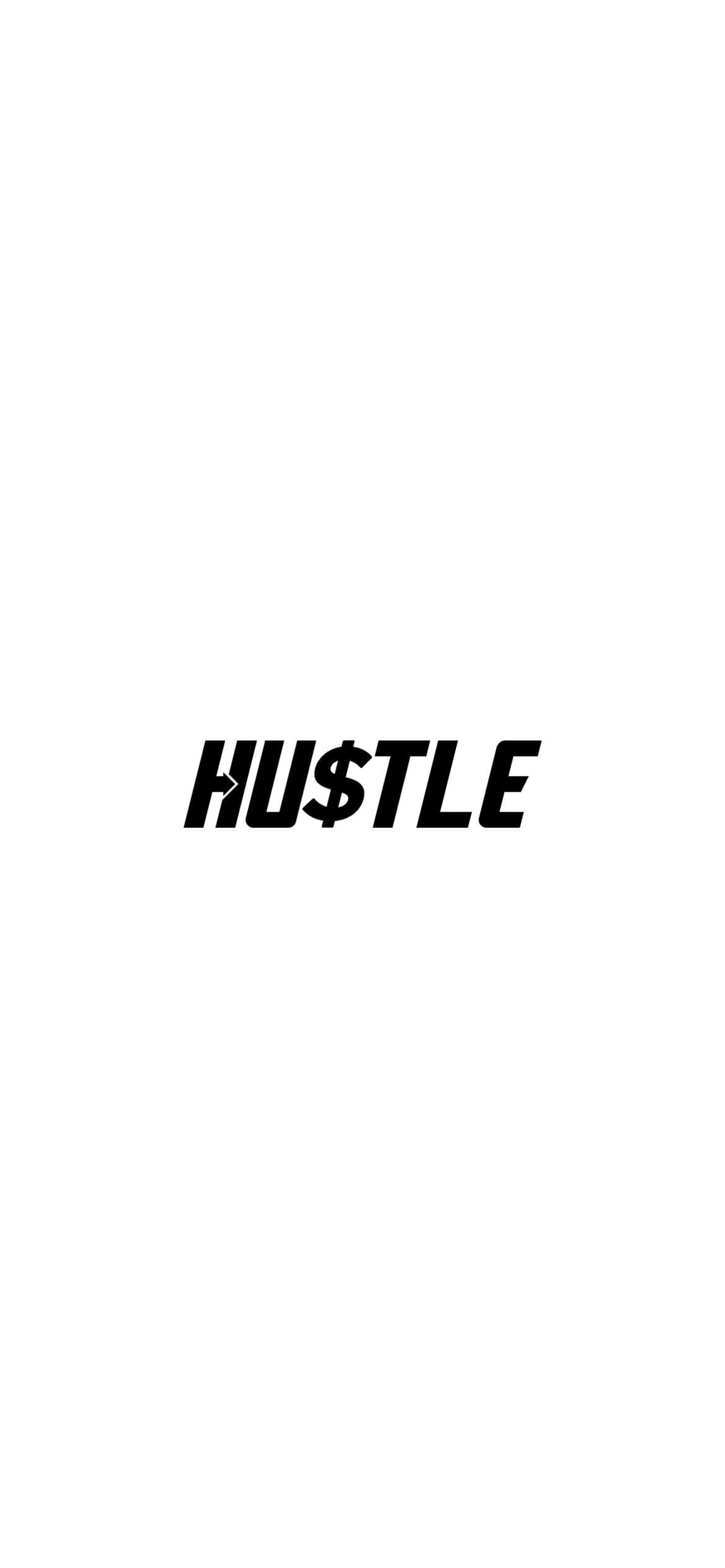 Hình ảnh đen trắng của từ 'hustle' Hình nền