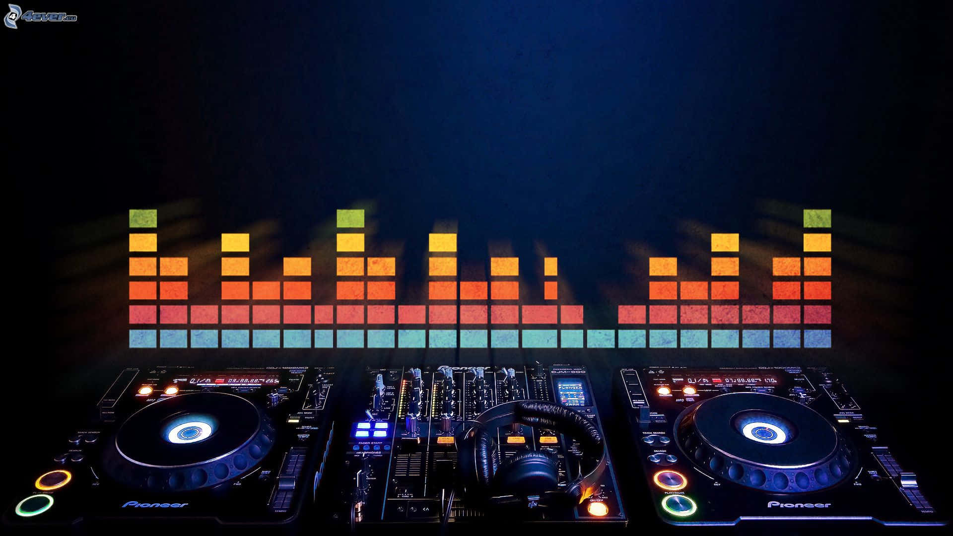 Hình ảnh DJ Set với bộ cân bằng âm nhạc Hình nền
