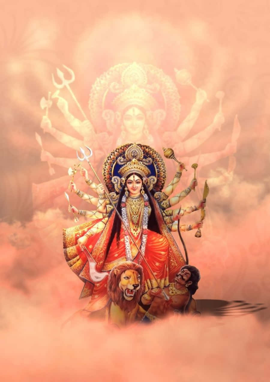 Hình ảnh Durga Maa bầu trời mây Hình nền