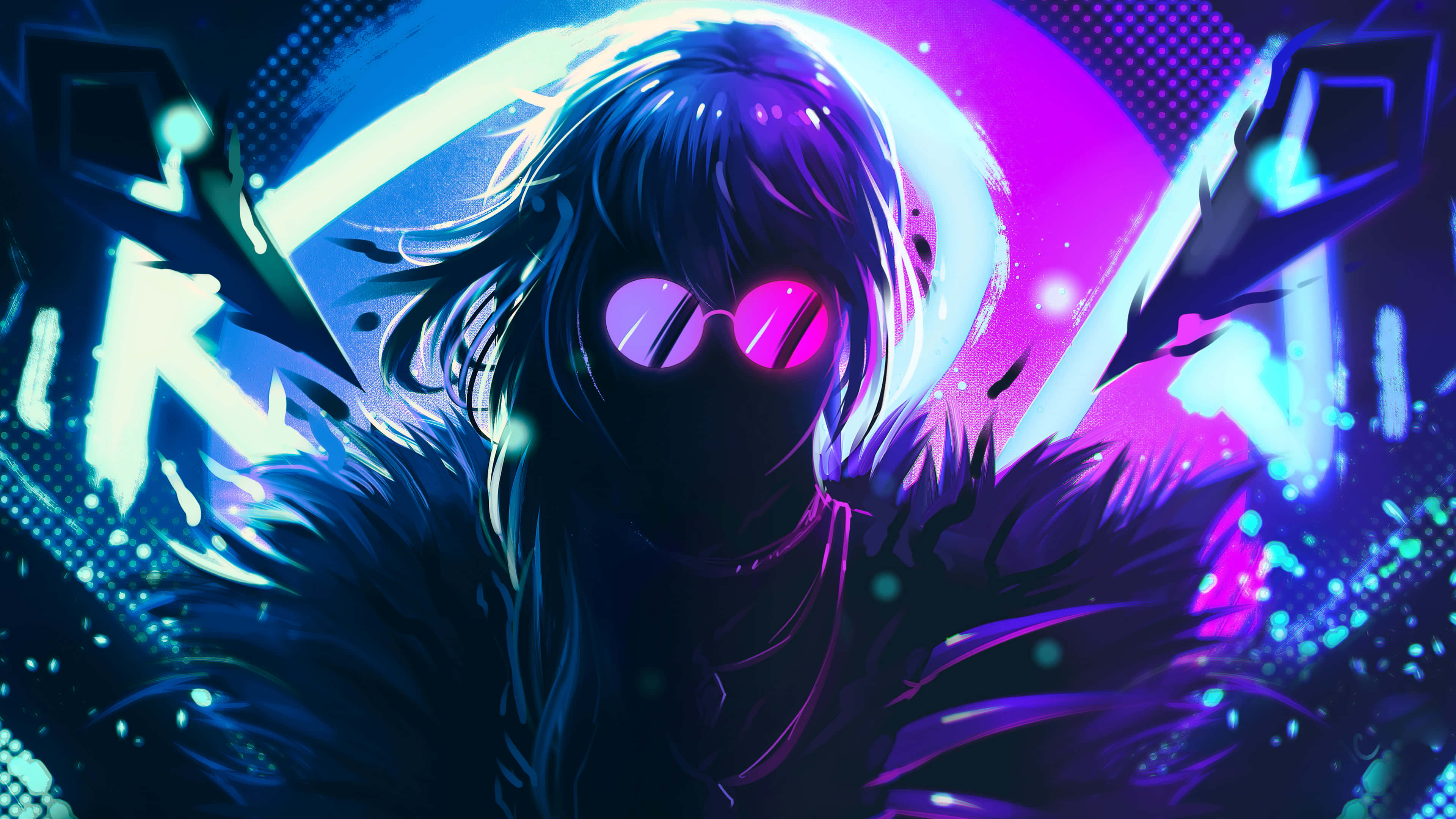 Hình ảnh Evelynn League of Legends xanh neon và tím cá tính Hình nền