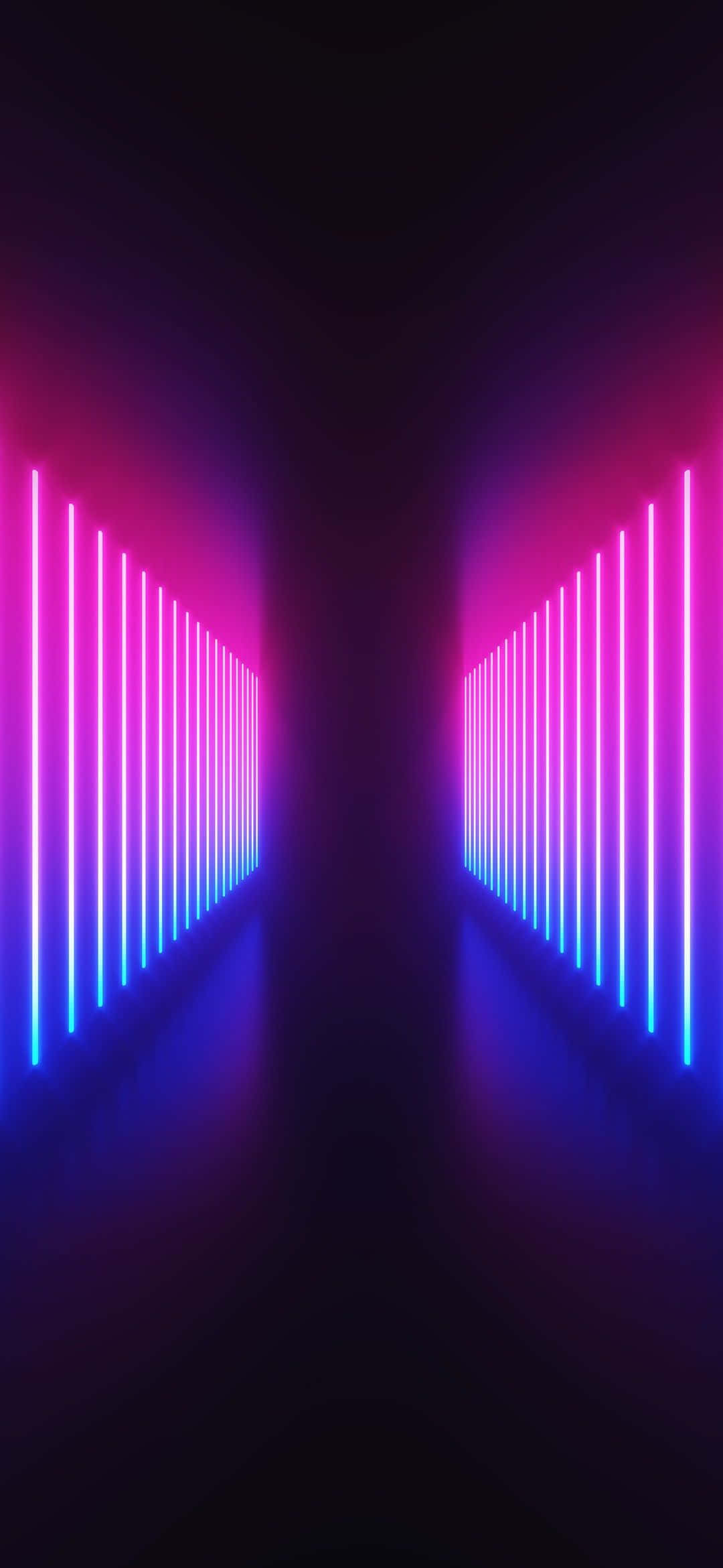 Hình ảnh lối đi tương lai theo phong cách khoa học viễn tưởng với gradient neon Hình nền