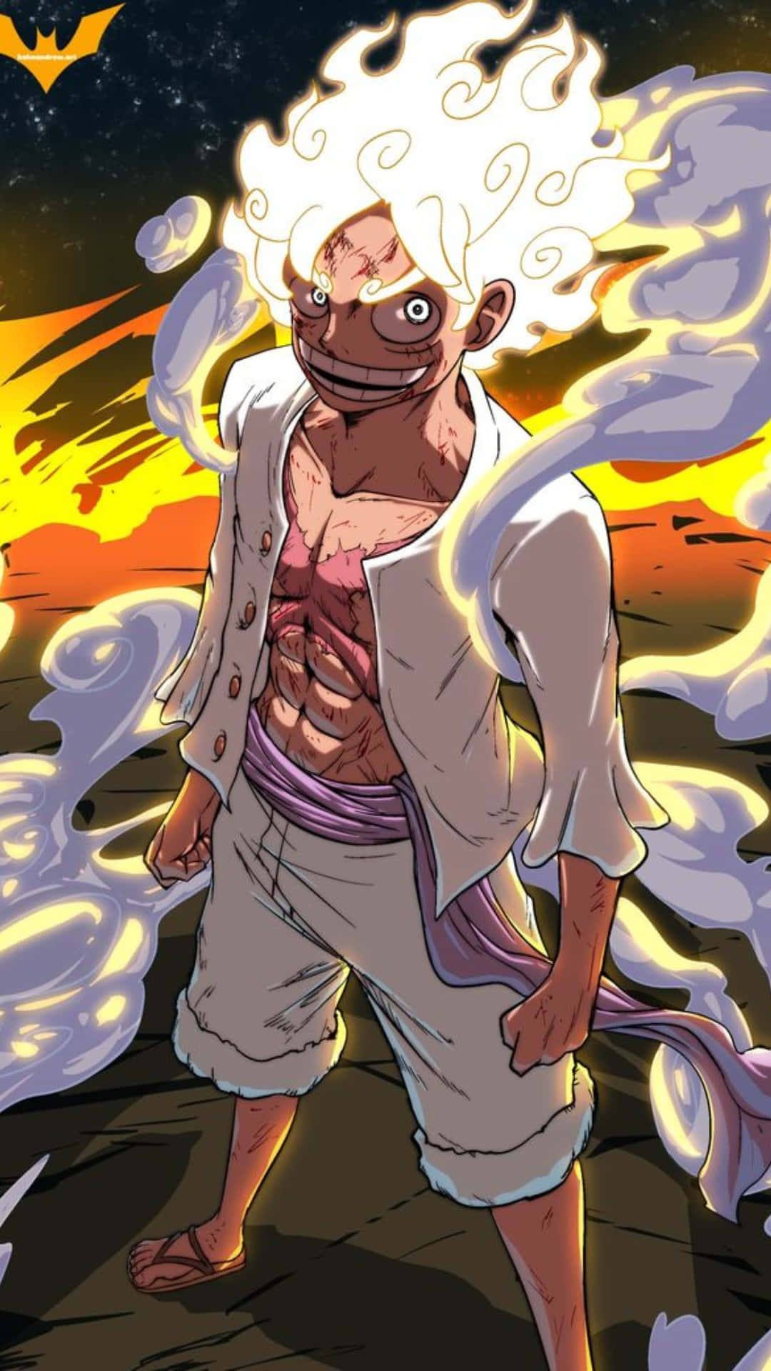 Hình ảnh Luffy Gear 5 trong One Piece Hình nền
