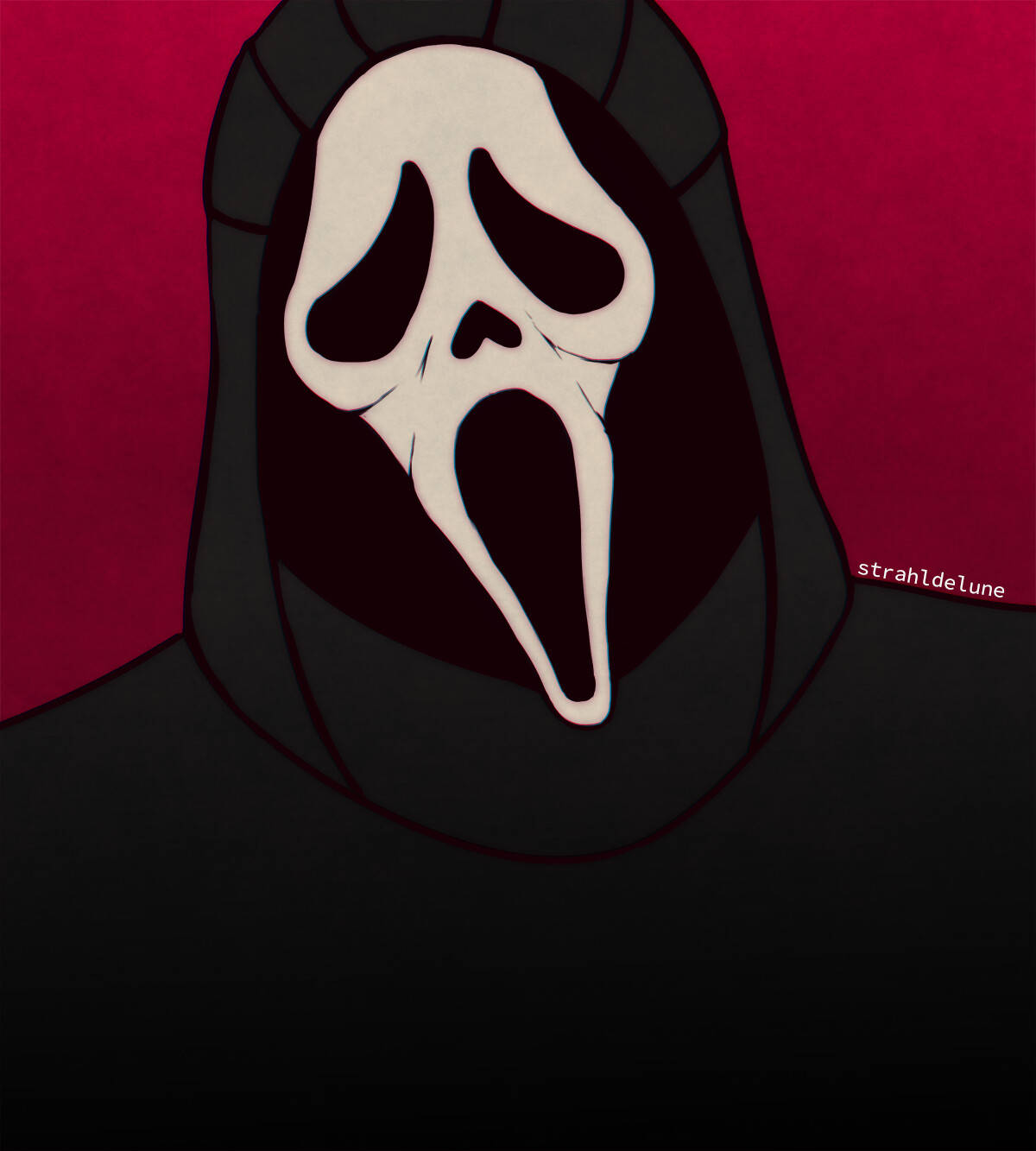 Hình ảnh mê hoặc của Ghostface trên nền hồng Hình nền